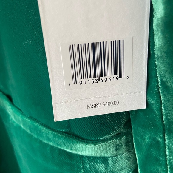 L 🔖 JASON WU Green Velvet Tuxedo Jacket - Picture 8 of 13
